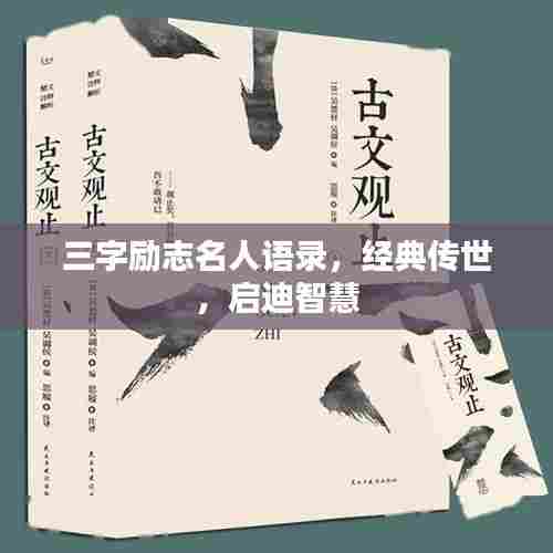 三字励志名人语录，经典传世，启迪智慧