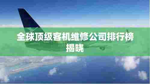 全球顶级客机维修公司排行榜揭晓