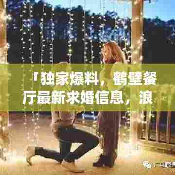 「独家爆料，鹤壁餐厅最新求婚信息，浪漫瞬间即刻捕捉！」