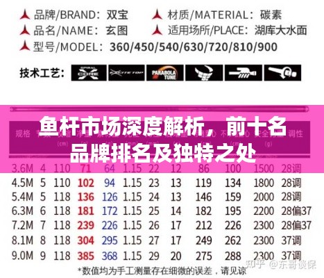 鱼杆市场深度解析,前十名品牌排名及独特之处