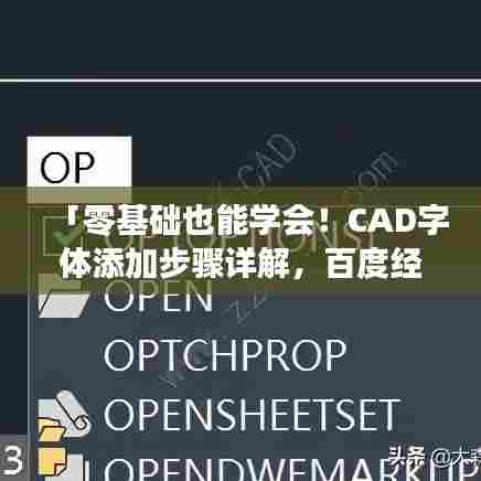 「零基础也能学会!CAD字体添加步骤详解,百度经验分享」