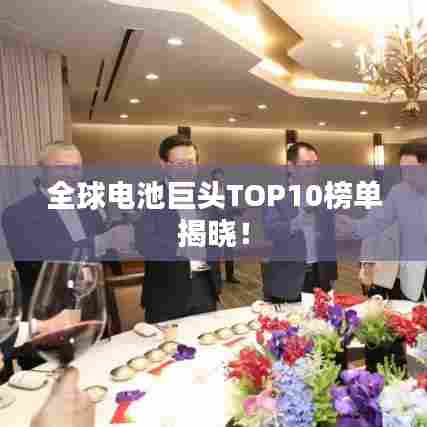 全球电池巨头TOP10榜单揭晓！