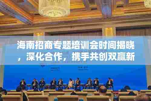 海南招商专题培训会时间揭晓,深化合作,携手共创双赢新局面