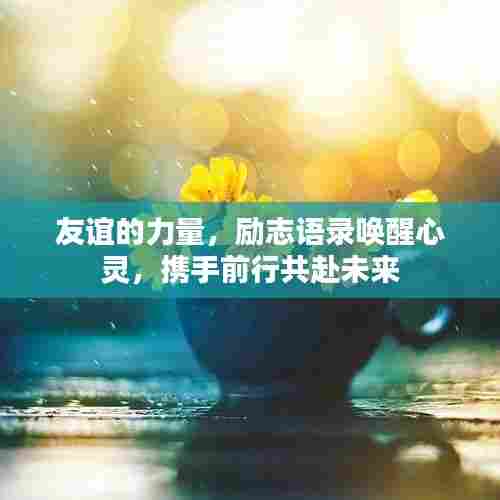 友谊的力量,励志语录唤醒心灵,携手前行共赴未来