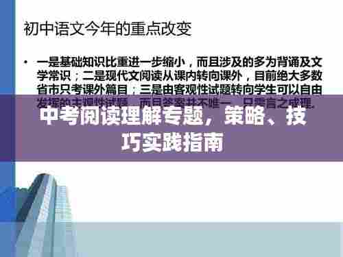 中考阅读理解专题，策略、技巧实践指南