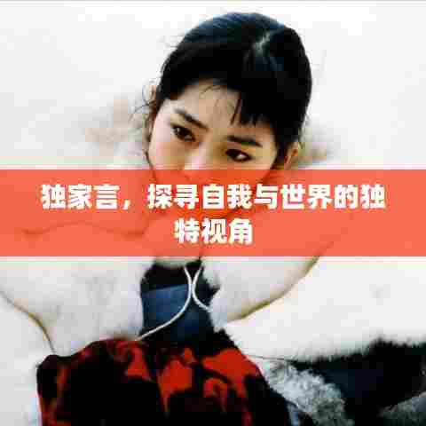 独家言,探寻自我与世界的独特视角