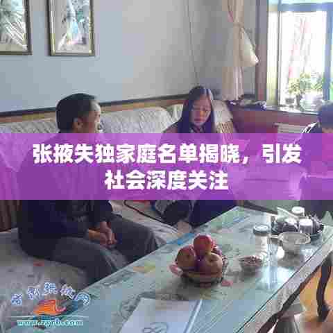 张掖失独家庭名单揭晓,引发社会深度关注