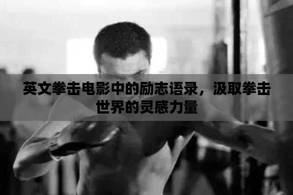 英文拳击电影中的励志语录,汲取拳击世界的灵感力量