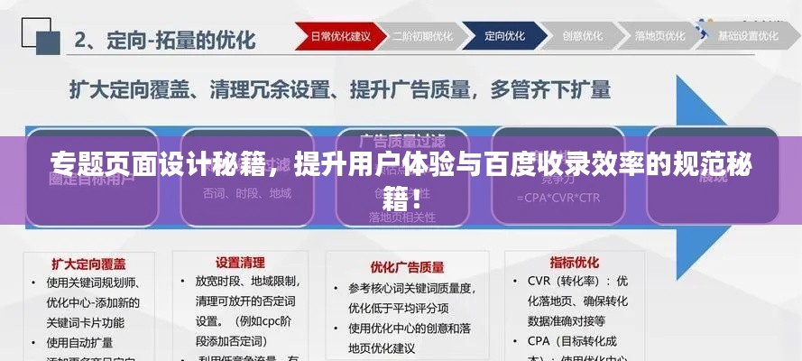 专题页面设计秘籍,提升用户体验与百度收录效率的规范秘籍!