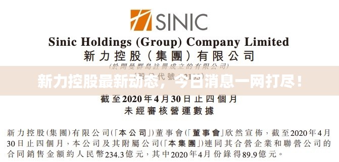 新力控股最新动态,今日消息一网打尽!
