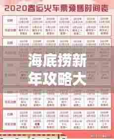 海底捞新年攻略大全,最新指南助你打造完美新年体验!