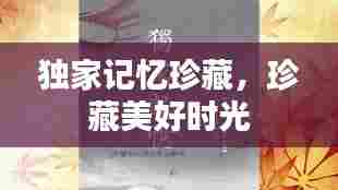 独家记忆珍藏,珍藏美好时光