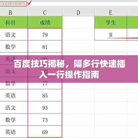 百度技巧揭秘，隔多行快速插入一行操作指南