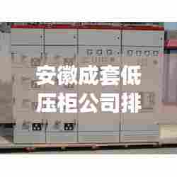 安徽成套低压柜公司排名大揭秘,权威榜单,优质企业一览无遗!