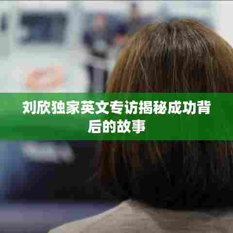 刘欣独家英文专访揭秘成功背后的故事