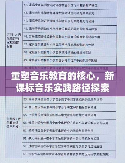 重塑音乐教育的核心,新课标音乐实践路径探索