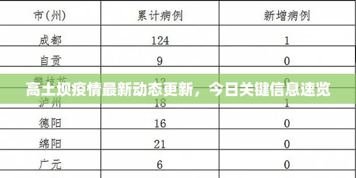 高土坝疫情最新动态更新，今日关键信息速览