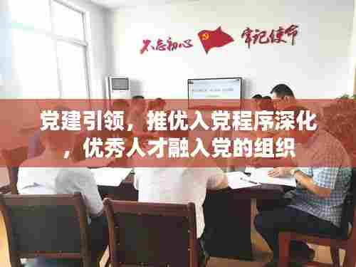 党建引领,推优入党程序深化,优秀人才融入党的组织