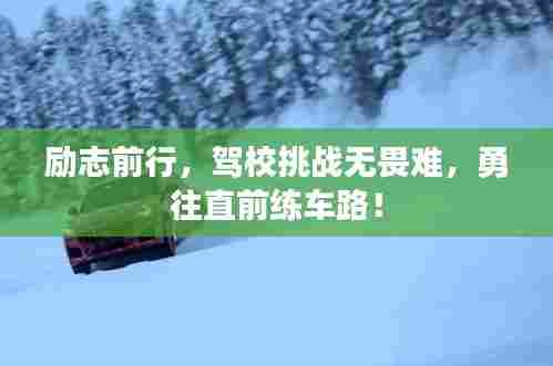 励志前行,驾校挑战无畏难,勇往直前练车路!