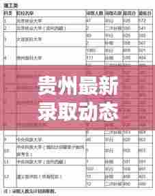 贵州最新录取动态更新，今日录取消息抢先看！