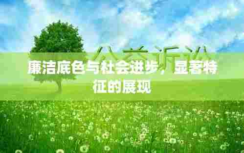 廉洁底色与社会进步，显著特征的展现