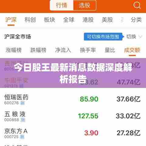 今日股王最新消息数据深度解析报告