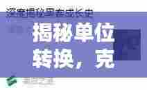 揭秘单位转换，克与毫克之间的转换关系深度解析