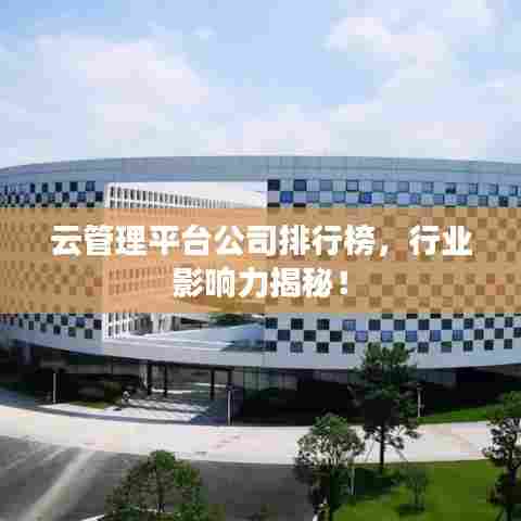 云管理平台公司排行榜,行业影响力揭秘!