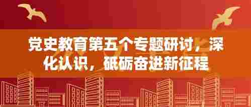 党史教育第五个专题研讨，深化认识，砥砺奋进新征程