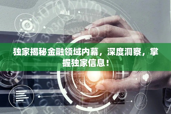 独家揭秘金融领域内幕，深度洞察，掌握独家信息！