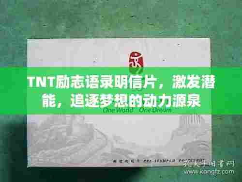 TNT励志语录明信片，激发潜能，追逐梦想的动力源泉