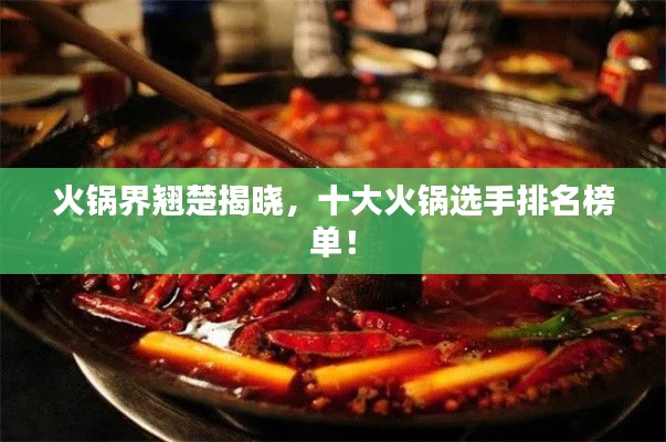 火锅界翘楚揭晓,十大火锅选手排名榜单!