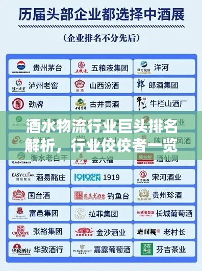酒水物流行业巨头排名解析,行业佼佼者一览无余