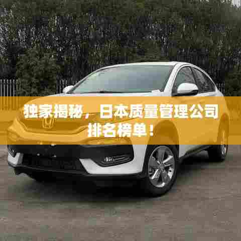 独家揭秘,日本质量管理公司排名榜单!