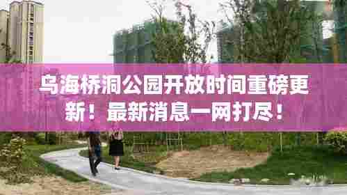 乌海桥洞公园开放时间重磅更新!最新消息一网打尽!