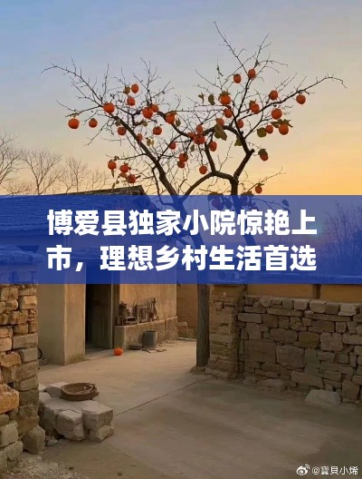 博爱县独家小院惊艳上市,理想乡村生活首选之地