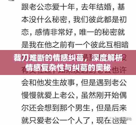 裁刀难断的情感纠葛，深度解析情感复杂性与纠葛的奥秘
