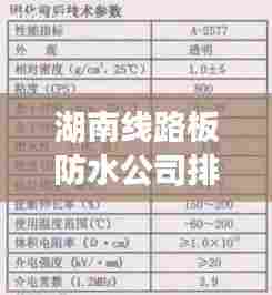 湖南线路板防水公司排名揭晓,专业防水服务,品质卓越的企业榜单!