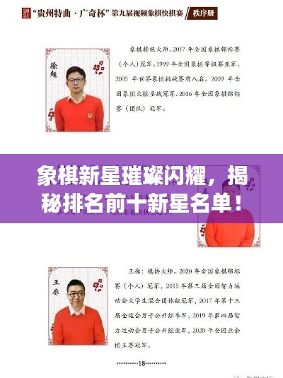 象棋新星璀璨闪耀，揭秘排名前十新星名单！