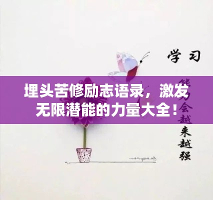 埋头苦修励志语录,激发无限潜能的力量大全!