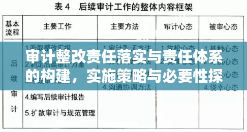 审计整改责任落实与责任体系的构建,实施策略与必要性探讨